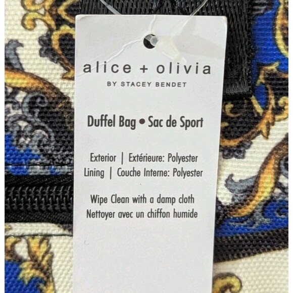 NEW Alice + Olivia By Stacey Bendet Duffel Bag Sport Weekender Romance Pattern - Picture 5 of 16